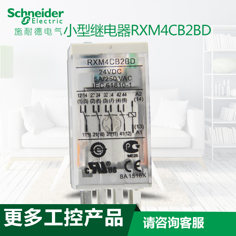 Å·ÆÕÕÕÃ÷/À×ʿʩÄ͵°βåʽÖмä¼ÌµçÆ÷ RXM4CB2BD 4CO 5A ´øÖ¸Ê¾