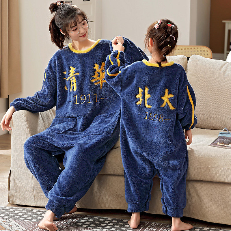 Autumn and winter Parenting T-shirts pajamas Mother and daughter Conjoined Coral thickening lovely Cartoon children Flannel Home Furnishingsin the Children/Baby/Family fitted , Family fitted/Parenting Fashion  category - from Buy2taobao.com to provide professional Taobao agent buy service