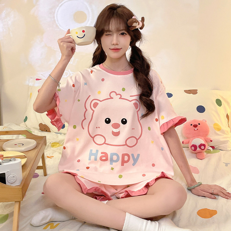 女童睡衣女大童夏季薄款纯棉
