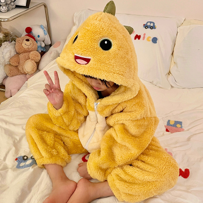 女童冬装家居服珊瑚绒加厚冬睡袋