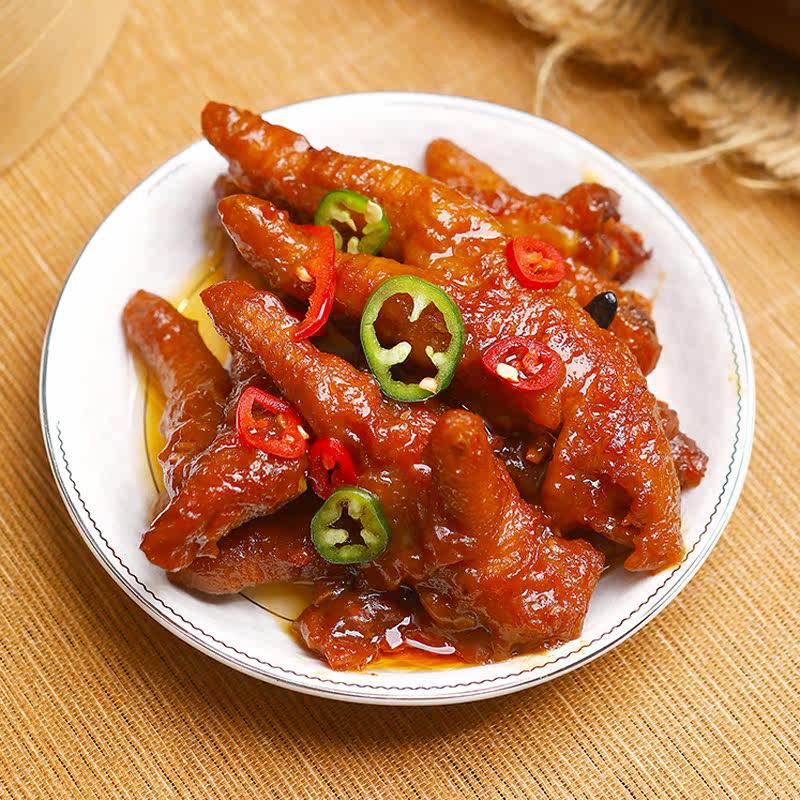 广式豉汁蒸凤爪5斤中凤爪港式茶楼冷冻点心虎皮鸡爪炸凤爪