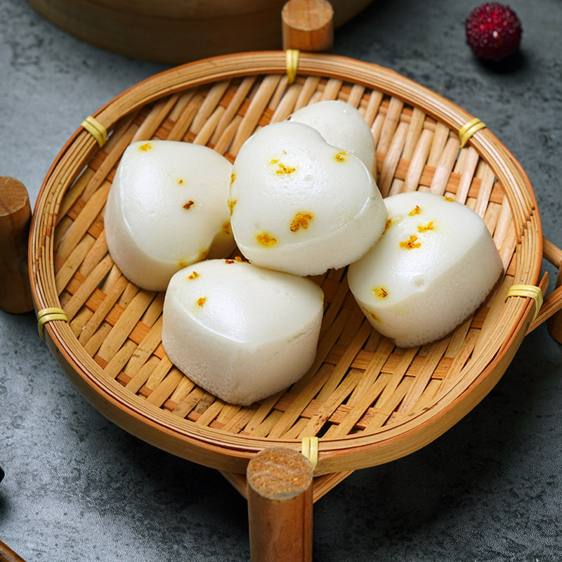 双德爱心形双色米糕发糕儿童早餐半成品加热即食白糖桂花糕点包邮