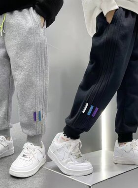 男童裤子秋冬款纯棉儿童