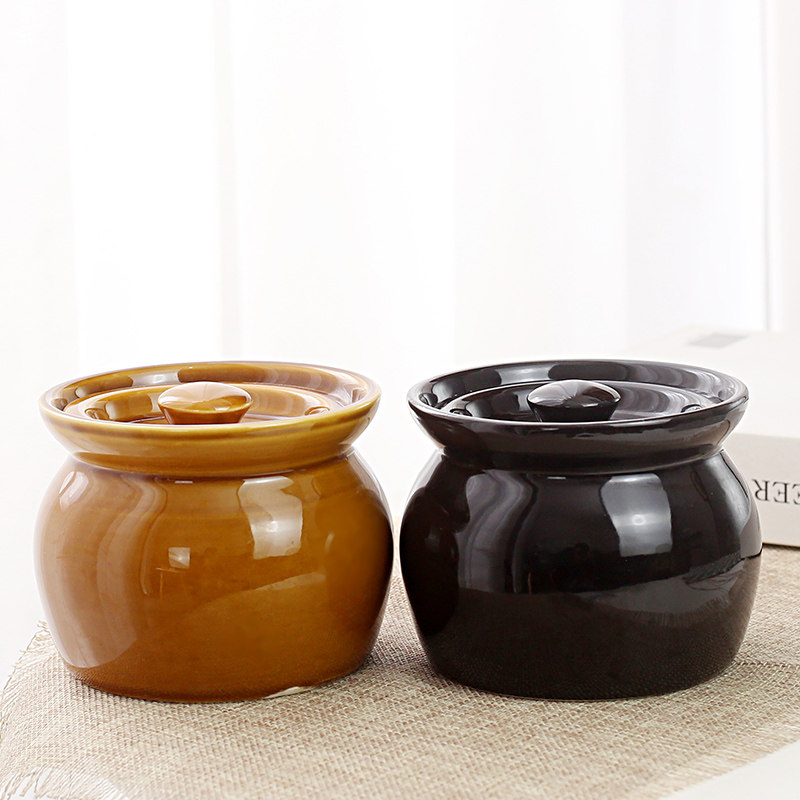 瓦罐煨汤陶瓷隔水炖盅带盖汤罐酒店商用沙县大小号一人蒸蛋碗定制