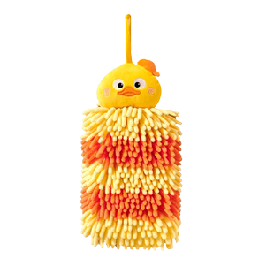 可挂式雪尼尔擦手巾厨房加厚吸水速干毛巾卫生间卡通可爱儿童抹布