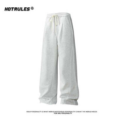 高街2024夏季新款男士休闲裤垂感