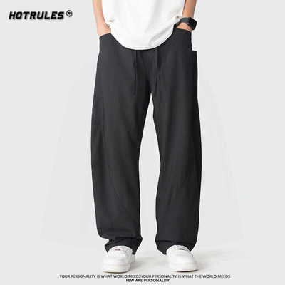 热规则直筒夏季冰丝伞兵裤新款