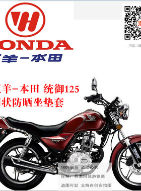适用五羊本田统御125WH125-8防晒透气隔热3D蜂窝网状坐垫套车座套