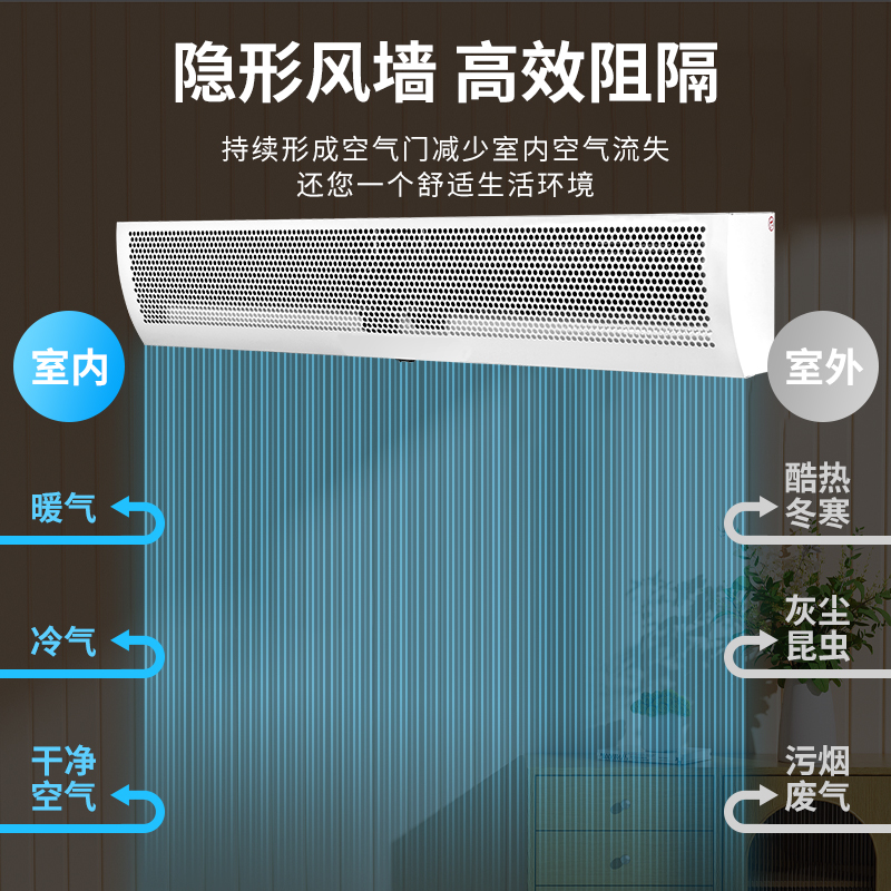 金晨商用风幕机门头风帘机静音自然风商用大型空气幕1518米2m