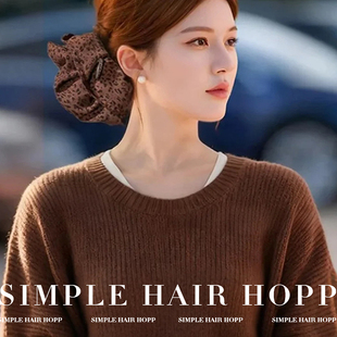 赵露思同款大肠发圈女2026新款高级感橡皮筋扎头发绳慵懒风头花饰