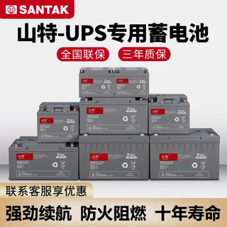 山特UPS铅酸蓄电池C12V100AH65AH38AH26HA18AH120AH200AH机房储能