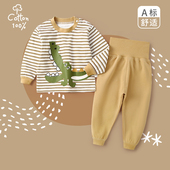 儿童春秋内衣男童女童棉毛分体睡衣 纯棉婴儿秋衣秋裤 宝宝秋季 套装