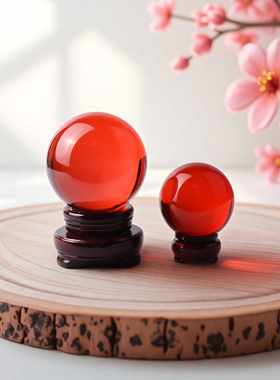 鸿运当头红色水晶球家居开业