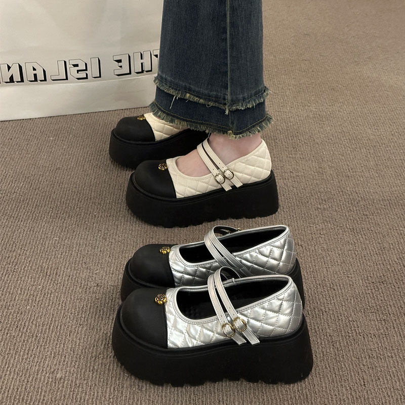 巨好看法式厚底增高小皮鞋女2026新款春夏配裙子玛丽珍单鞋乐福鞋