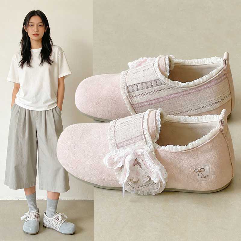 小众配裙子2026春款全包一脚蹬勃肯鞋子女鞋百搭休闲鞋魔术贴单鞋