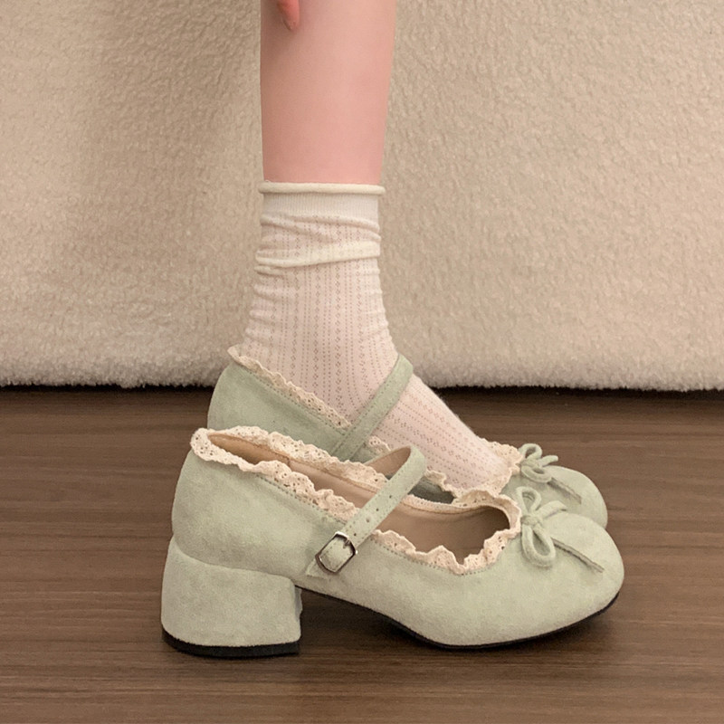 中跟粗跟高跟鞋玛丽珍单鞋女2026新款春夏配裙子圆头芭蕾风晚晚鞋