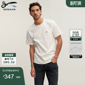 运动风LOGO短袖 简约热销款 T恤男黑白 经典 DENHAM男女同款