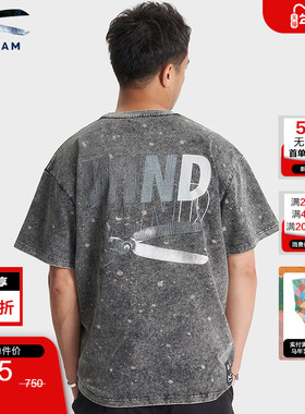 DENHAMx WIND AND SEA新款联名25年秋冬男复古休闲白黑色短袖T恤