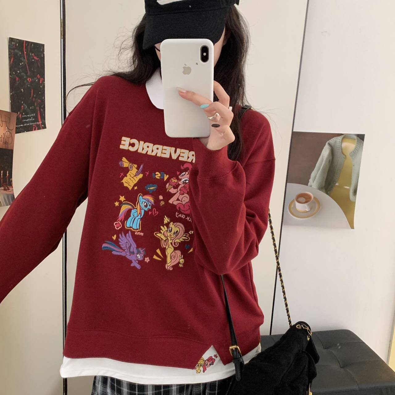 小马宝莉刺绣假两件卫衣320g