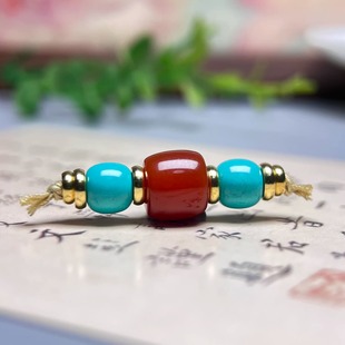 高级南红绿松全套顶珠腰珠隔珠套装diy文玩手串配饰大全散珠配件