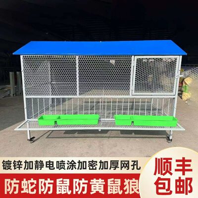 鸡笼室外用防蛇鼠黄鼠狼防雨自动收蛋加厚不锈鸽笼兔笼养殖铁丝网