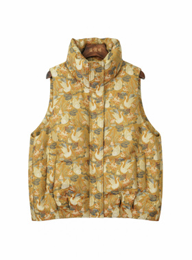 天鹅戏莲 宋锦鹅绒马甲1m1292Y001