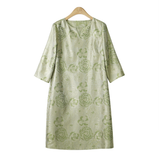 3b1009881 国风女装 鎏光绸·凌波仙子连衣裙 新中式