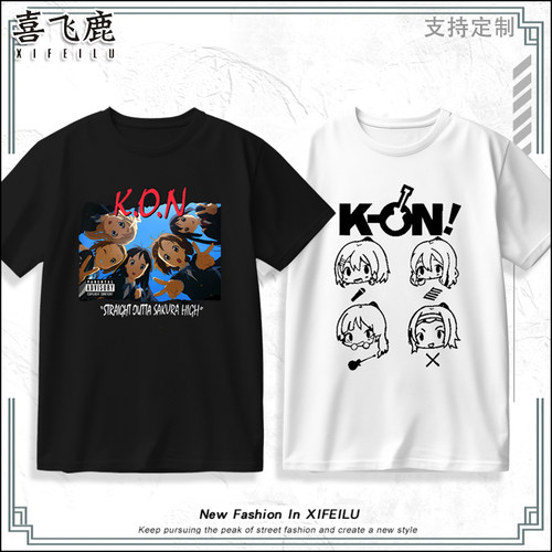 轻音少女K-ON短袖T恤圆领体恤潮