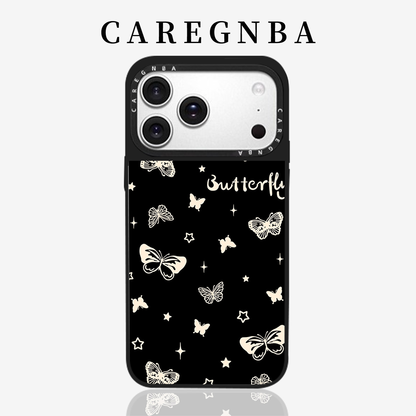 日韩ins星星蝴蝶适用苹果18ProMax手机壳iPhone17pro高级感16全包ai键15plus小众14防摔13保护套12女11网红XS