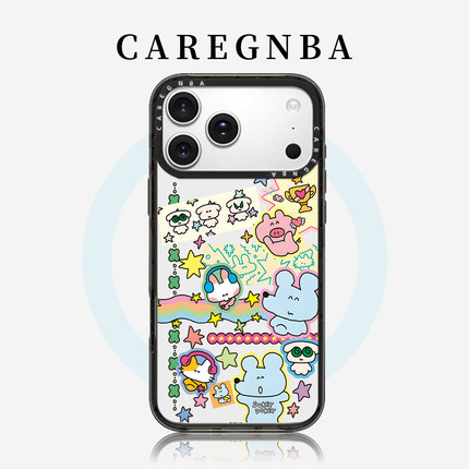 CAREGNBA联名Sukeydokey系列手帐贴纸适用苹果17ProMax手机壳iPhone16pro透明14plus全包15防摔12网红11女13p