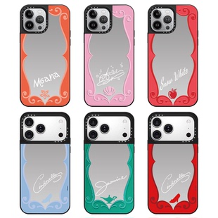 CAREGNBA网红金珍妮同款 12全包11防摔13女xr联名 迪士尼公主魔镜适用苹果15手机壳iPhone14ProMax新款