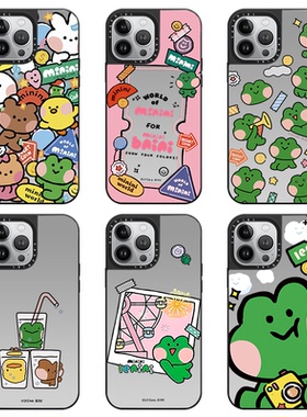 CAREGNBA游园会青蛙兔子适用iPhone14ProMax手机壳苹果15Pro网红16plus可爱12防摔11联名xr卡通女生13por新款
