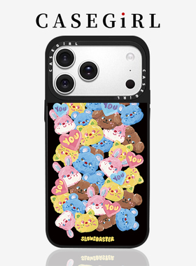 CASEGIRL联名Slowcoaster系列贴贴朋友适用苹果17ProMax手机壳新款iPhone16pro卡通15plus镜面14/13/12女11XR
