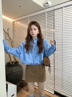 DAMEI大美 低腰复古麂皮绒低腰半身裙 显腿长短款防走光裙裤秋冬