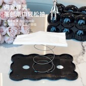 纸巾盒客厅轻奢高档家用创意棉花糖纸抽盒餐桌餐巾纸收纳盒抽纸盒