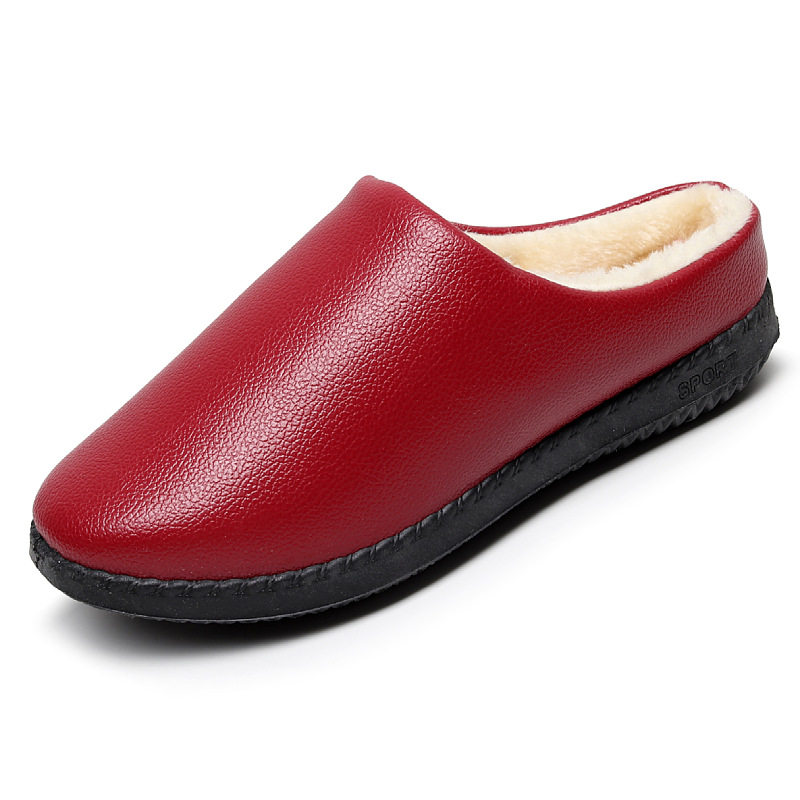 老北京棉鞋女冬季加厚棉拖鞋防水保暖中老年妈妈加厚保暖皮面棉靴,女鞋,棉鞋,淘宝优惠券,粉丝福利购,淘宝优惠卷