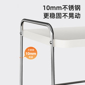 不锈钢微波炉置物架厨房电器台面烤箱电饭煲锅抽拉式 置物架架