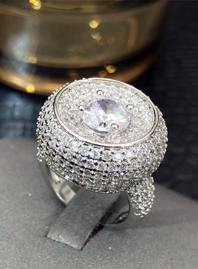 微镶轻奢满钻高级感复古戒指