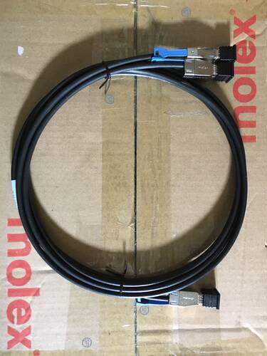 24G Molex SFF-8644 4X TO 2*SFF-8644 4X MiniSASHD 1.0~3.0m
