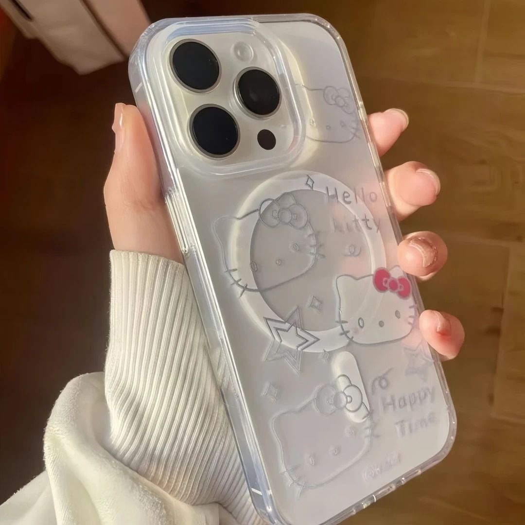 凯蒂猫磁吸款适用于苹果17PROMAX手机壳iPhone16趣味15卡通13硬壳