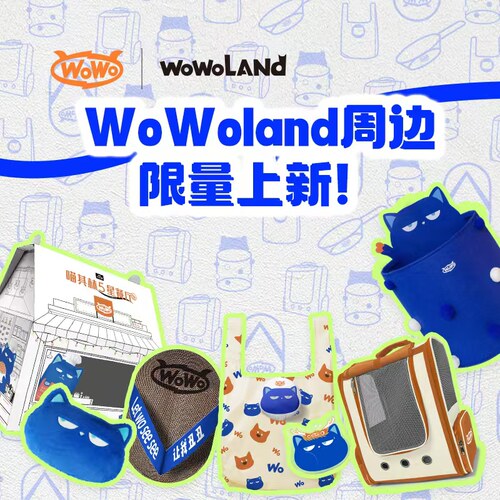 WoWoLand定制周边猫抓板猫屋环保袋猫抱枕毛毡桶猫包猫碗