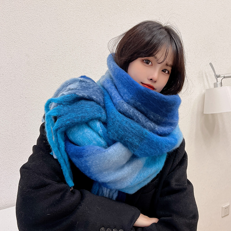 围巾女冬季保暖礼盒装代写贺卡