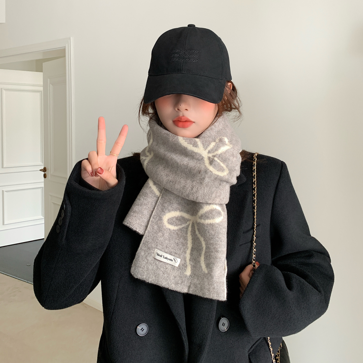 围巾女款2025新款冬季学生高级感