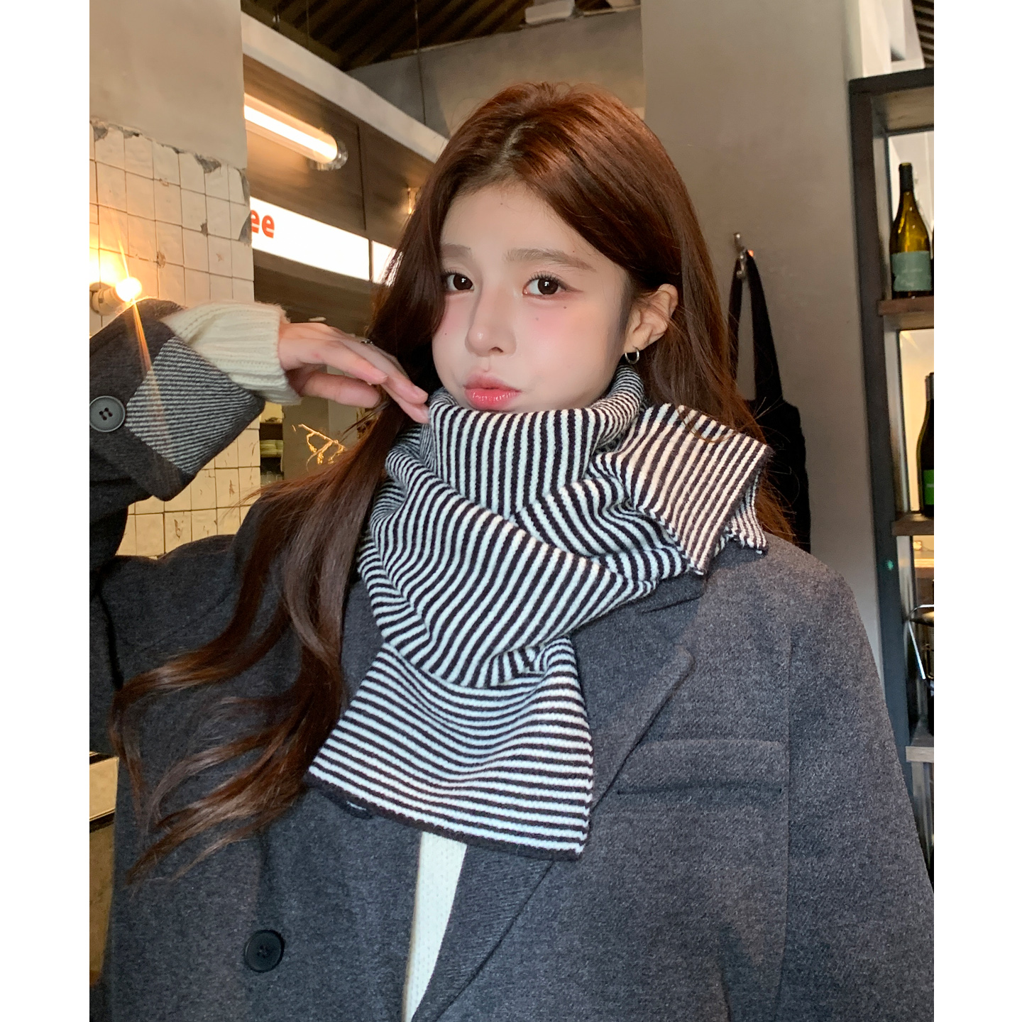 围巾女款2025新款冬季学生高级感