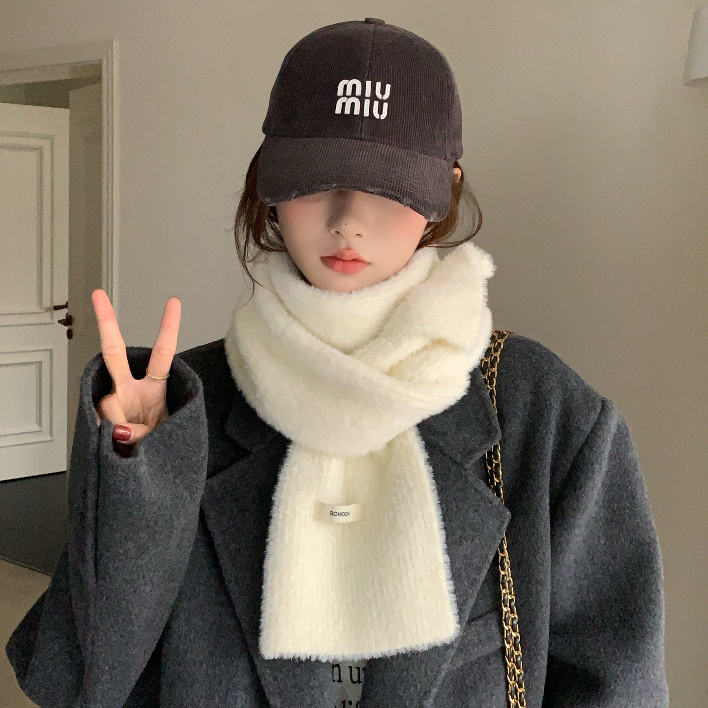 围巾女款2025新款冬季学生高级感