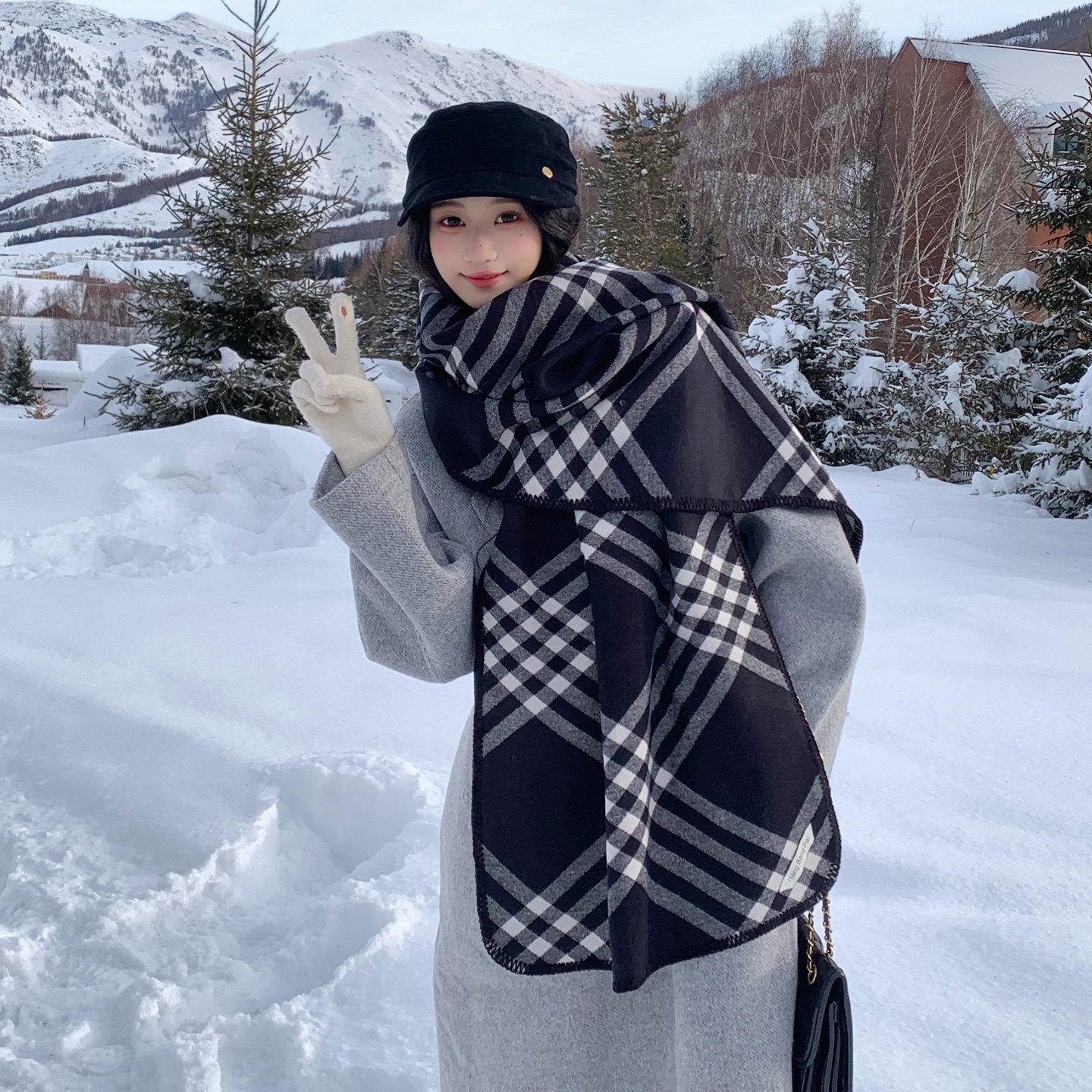 围巾女款2025新款冬季学生高级感