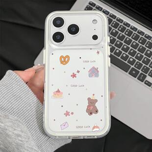 甜美小熊小镇适用于iPhone17promax手机壳苹果16plus透明15/14防摔13promax少女心爆棚12pro男女通用11保护套