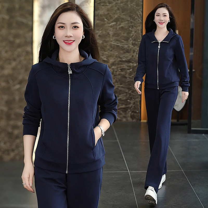 2025春夏季女款运动长袖POLO领休闲套装透气吸汗健身房训练服装