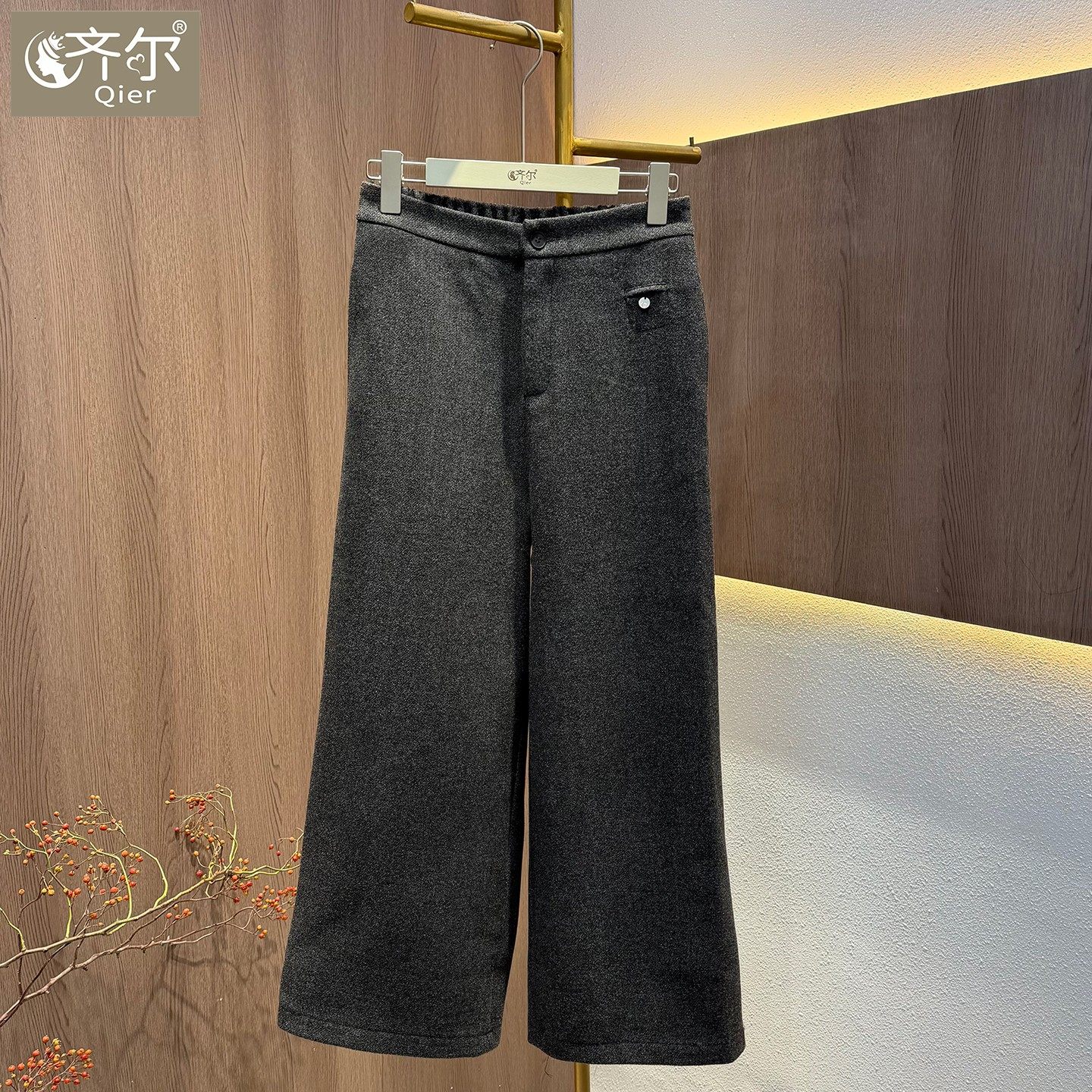 妈妈秋冬毛呢裤子中老年女时尚高腰显瘦保暖直筒阔腿灯笼裤大码,女装/女士精品,中老年女装,淘宝优惠券,粉丝福利购,淘宝优惠卷