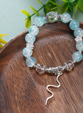 国潮女生学生手串手链七彩琉璃